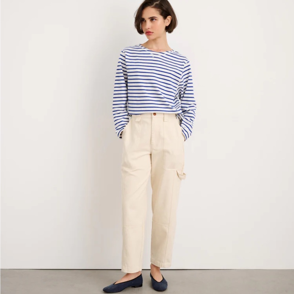 Red/White Alex Mill Stripe Tee